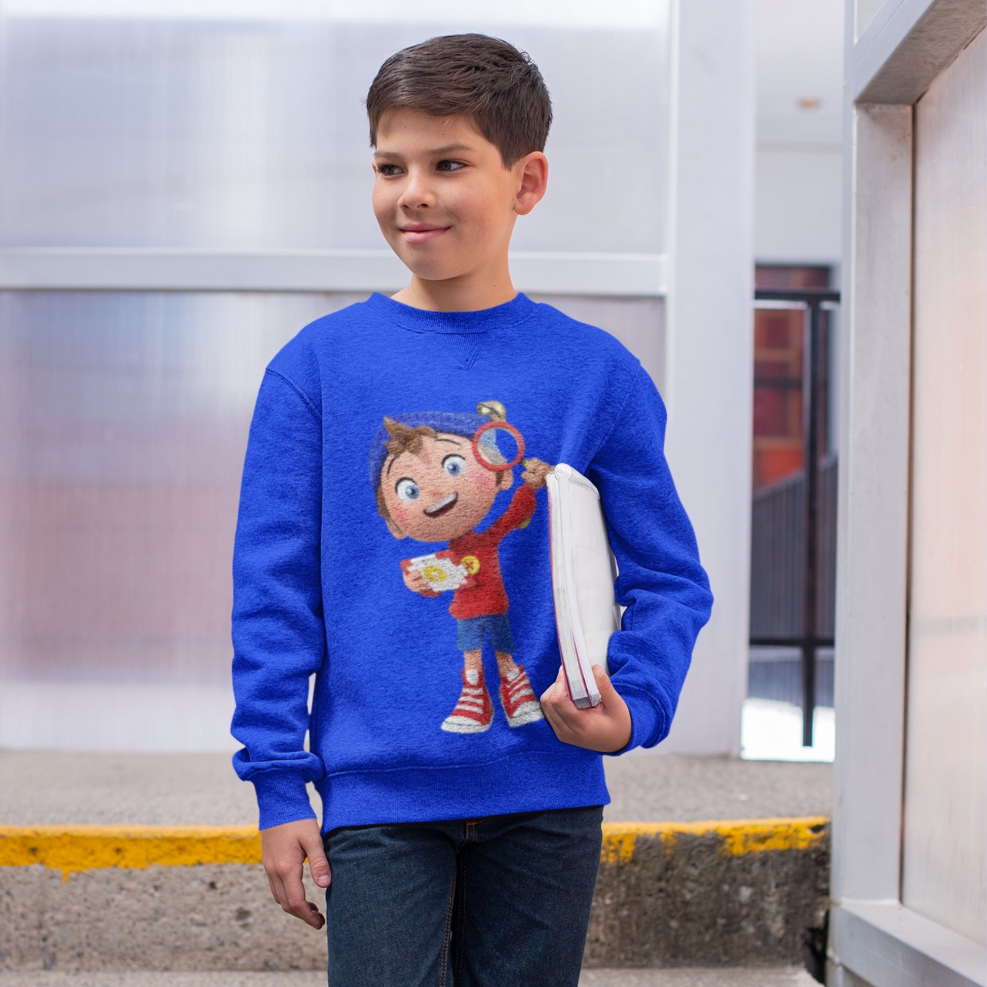 🧠✨ Sweatshirt Azul "Mini Cientista" – Para os pequenos curiosos que adoram descobrir o mundo!