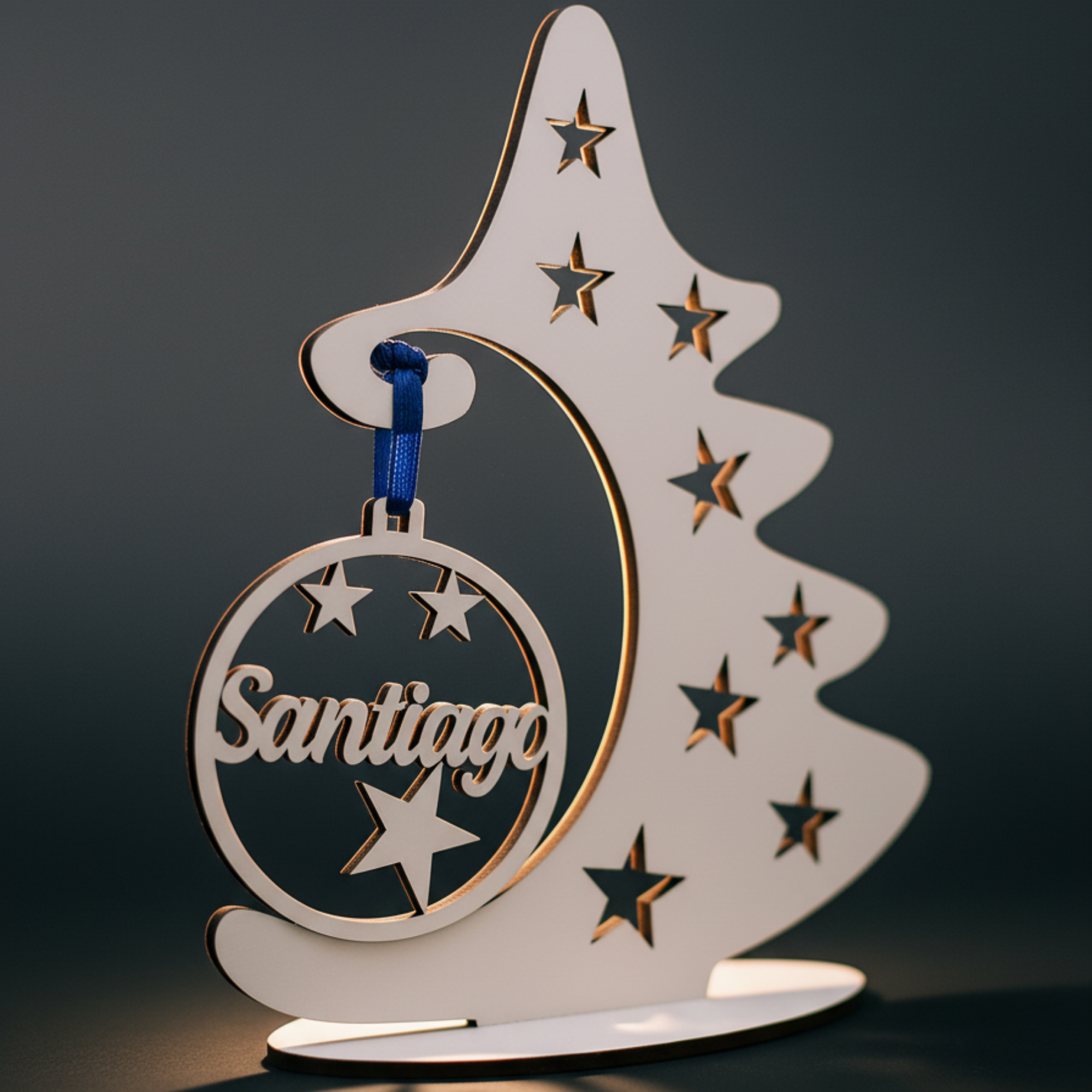 Árvore de Natal Personalizada em MDF com Nome | Decoração de Natal Artesanal