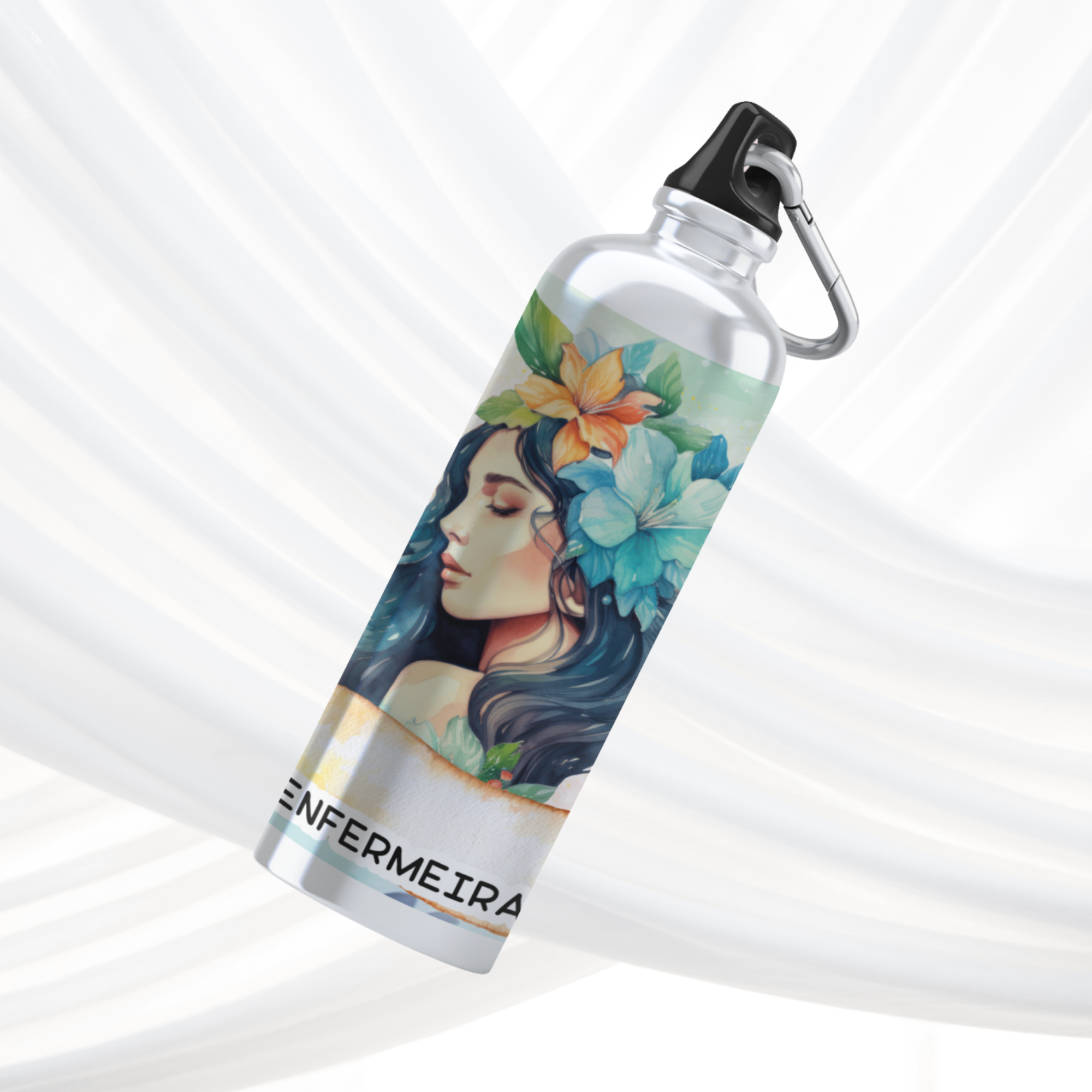 Garrafa Personalizada “Enfermeira Flor” 🌺👩⚕️
