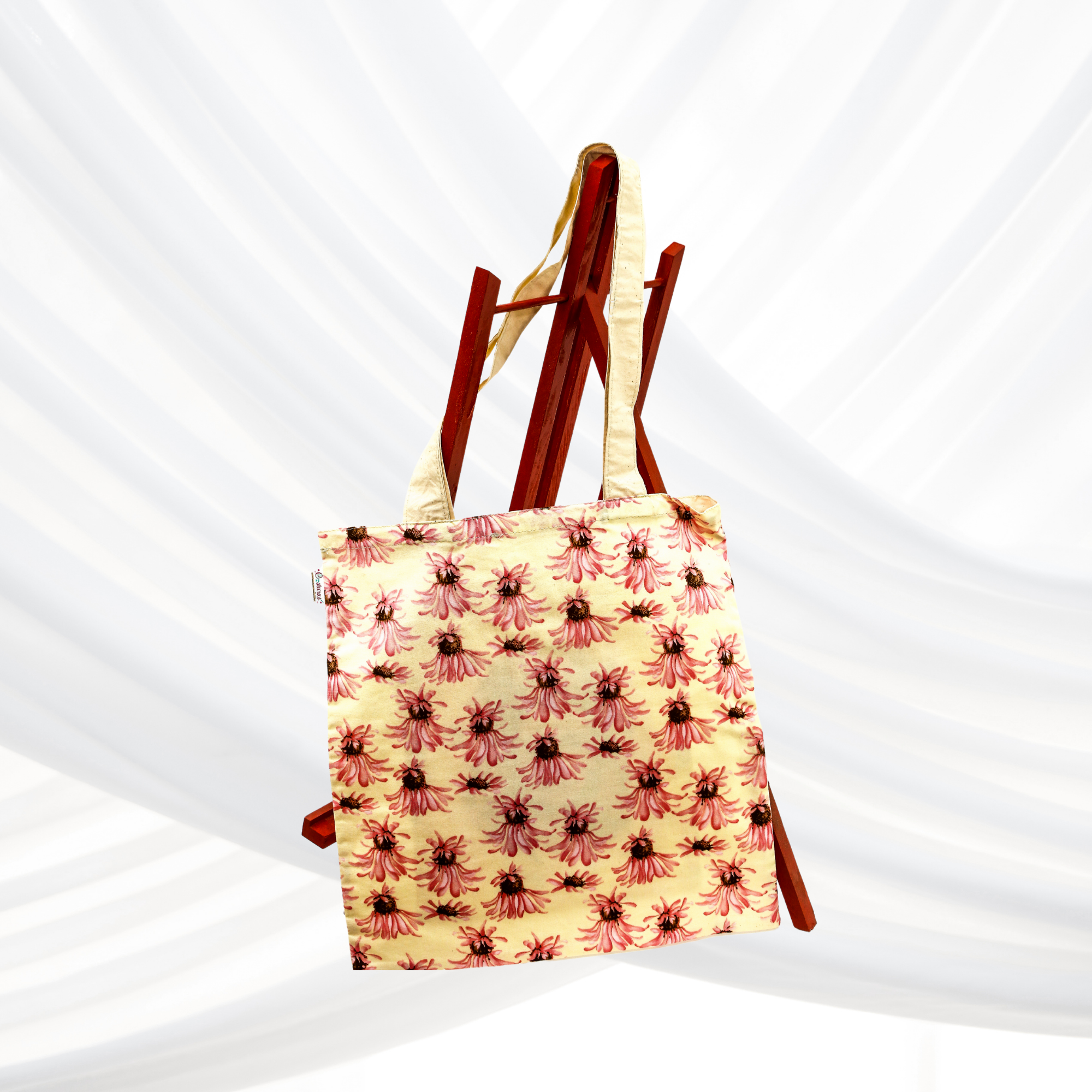Ecobag Floral Bege 🌸