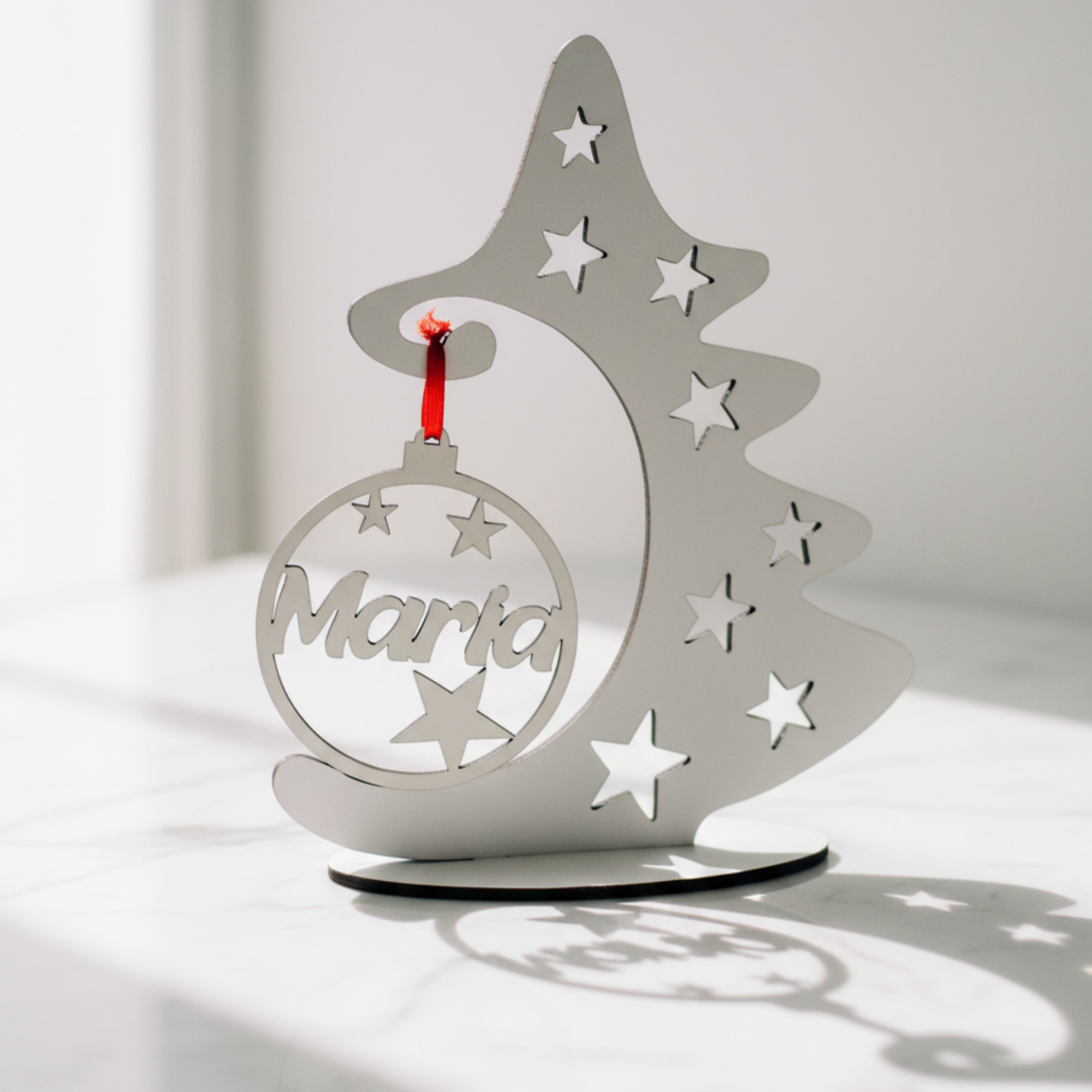 Árvore de Natal Personalizada em MDF com Nome | Decoração de Natal Artesanal