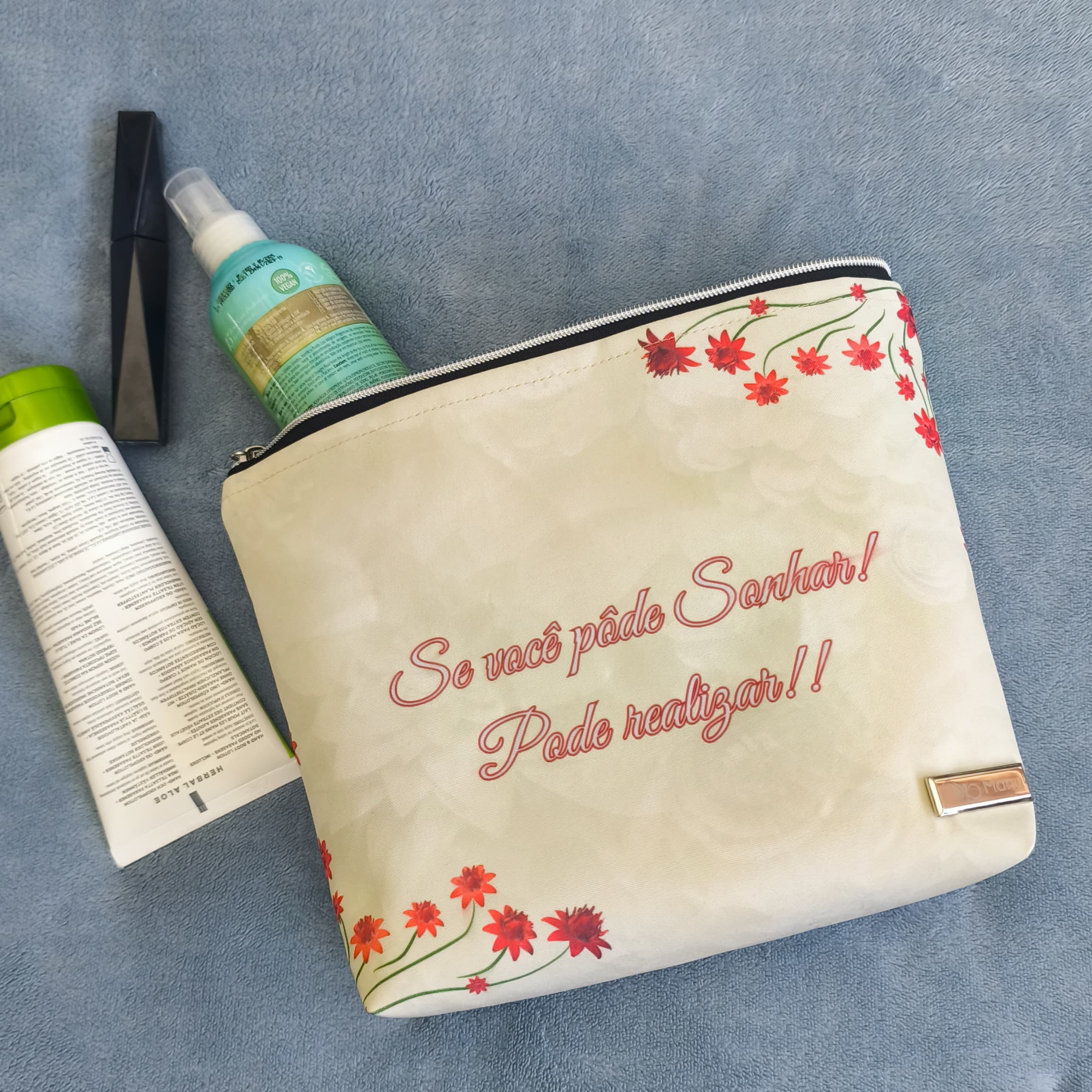 Necessaire Personalizada com nome e frase