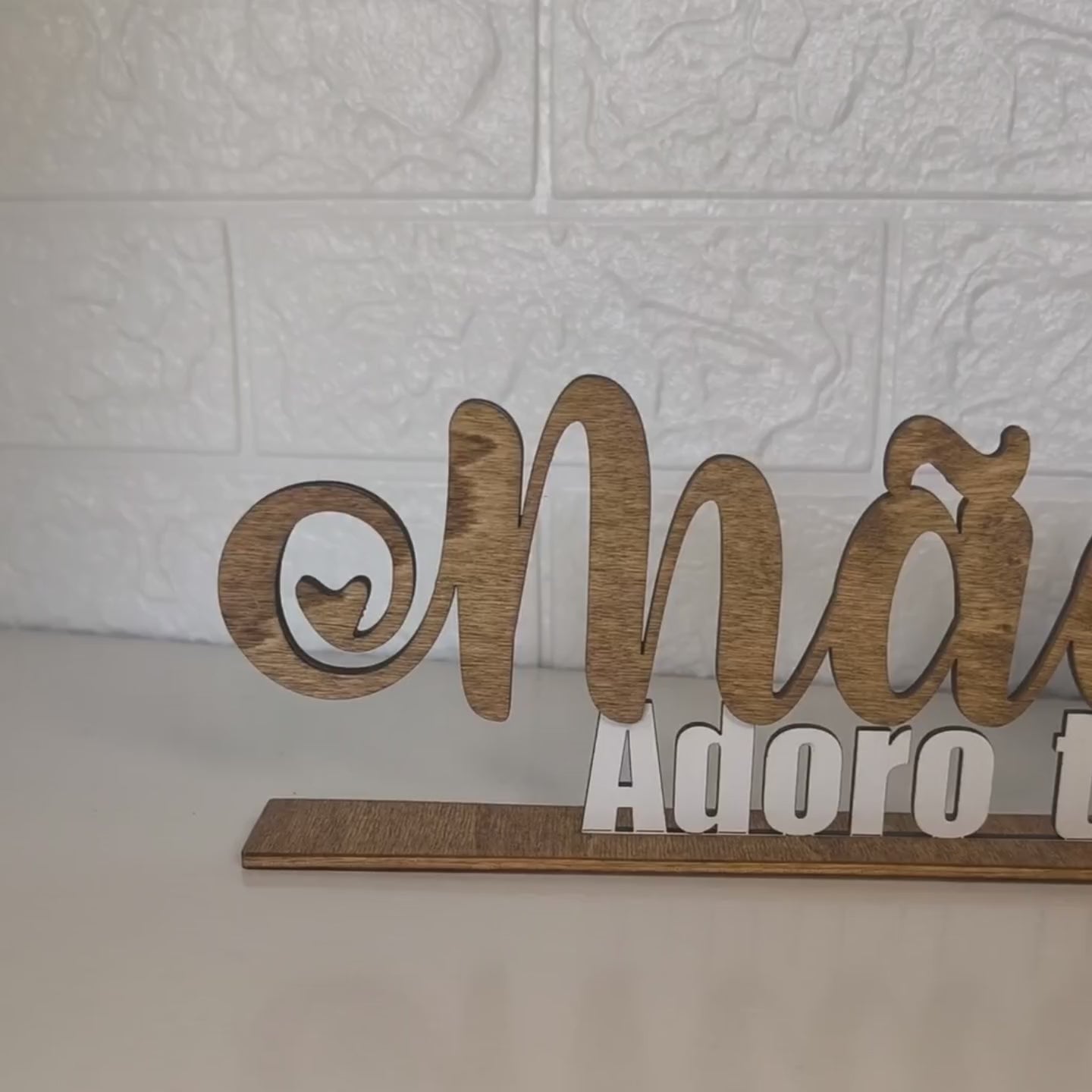 Moldura "Mãe, Adoro-te" – Suporte Personalizado com Foto