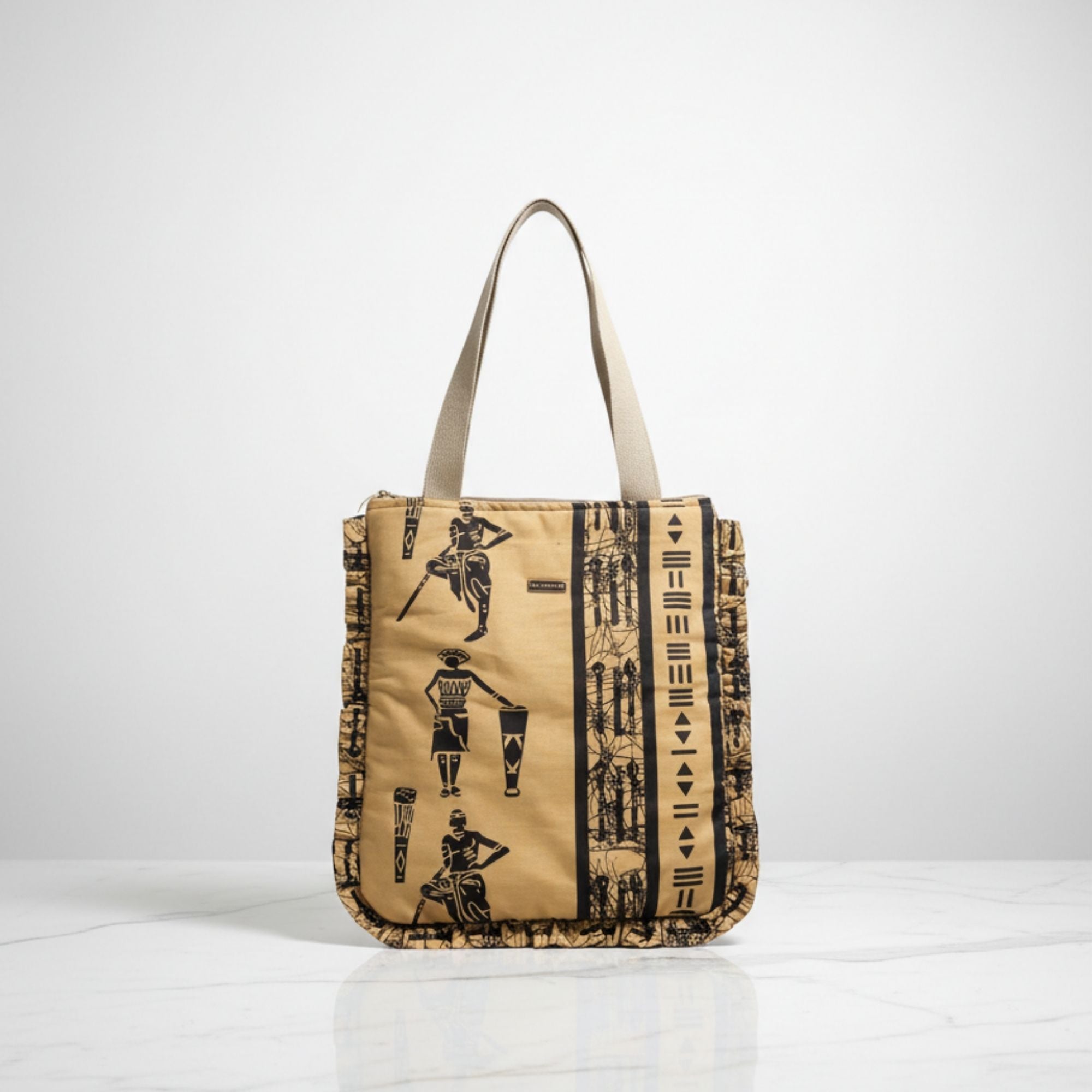 Saco Tote Artesanal | Padrão Étnico Africano