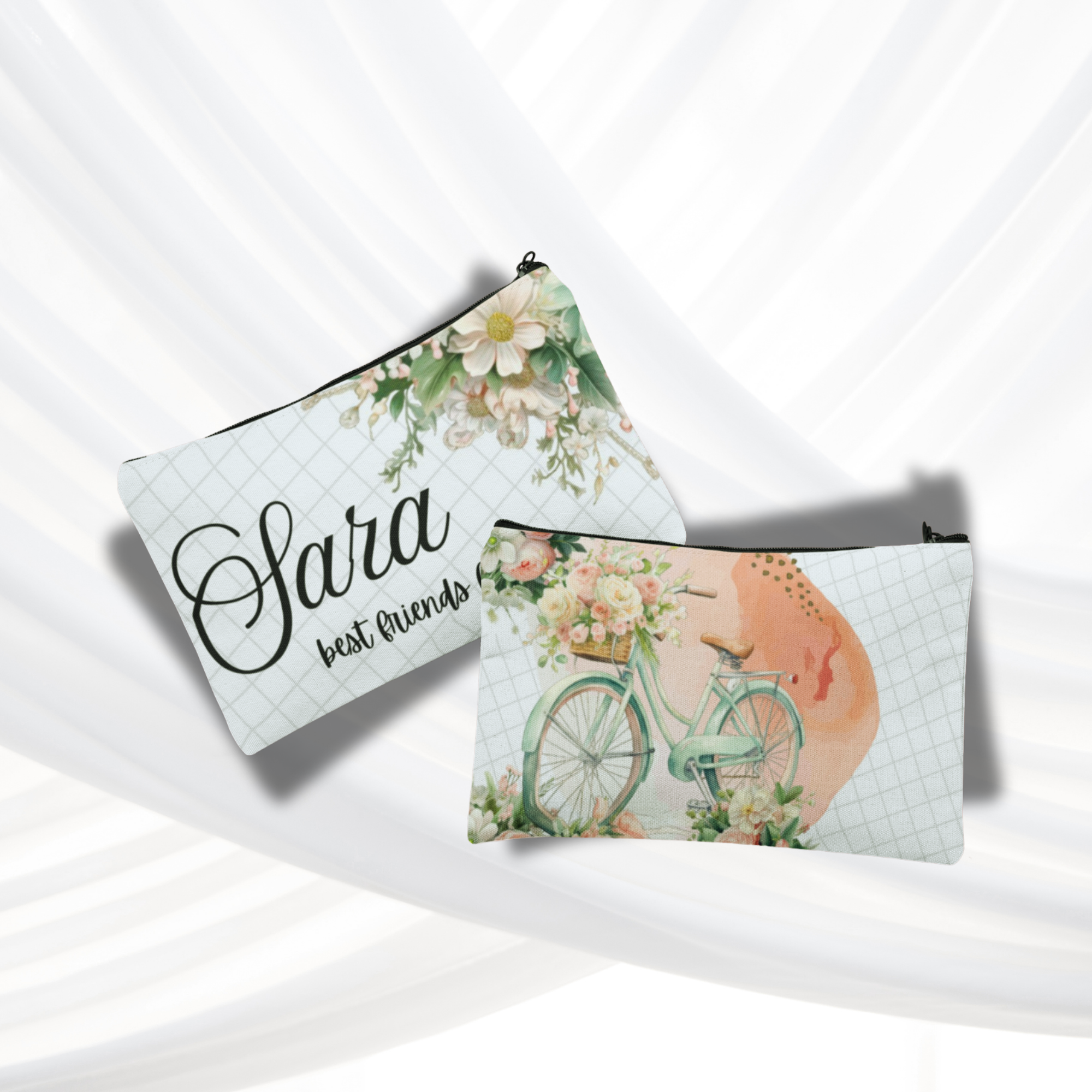 🌸 Necessaire Personalizada com Interior Plastificado – Modelo "Sara" 🌸