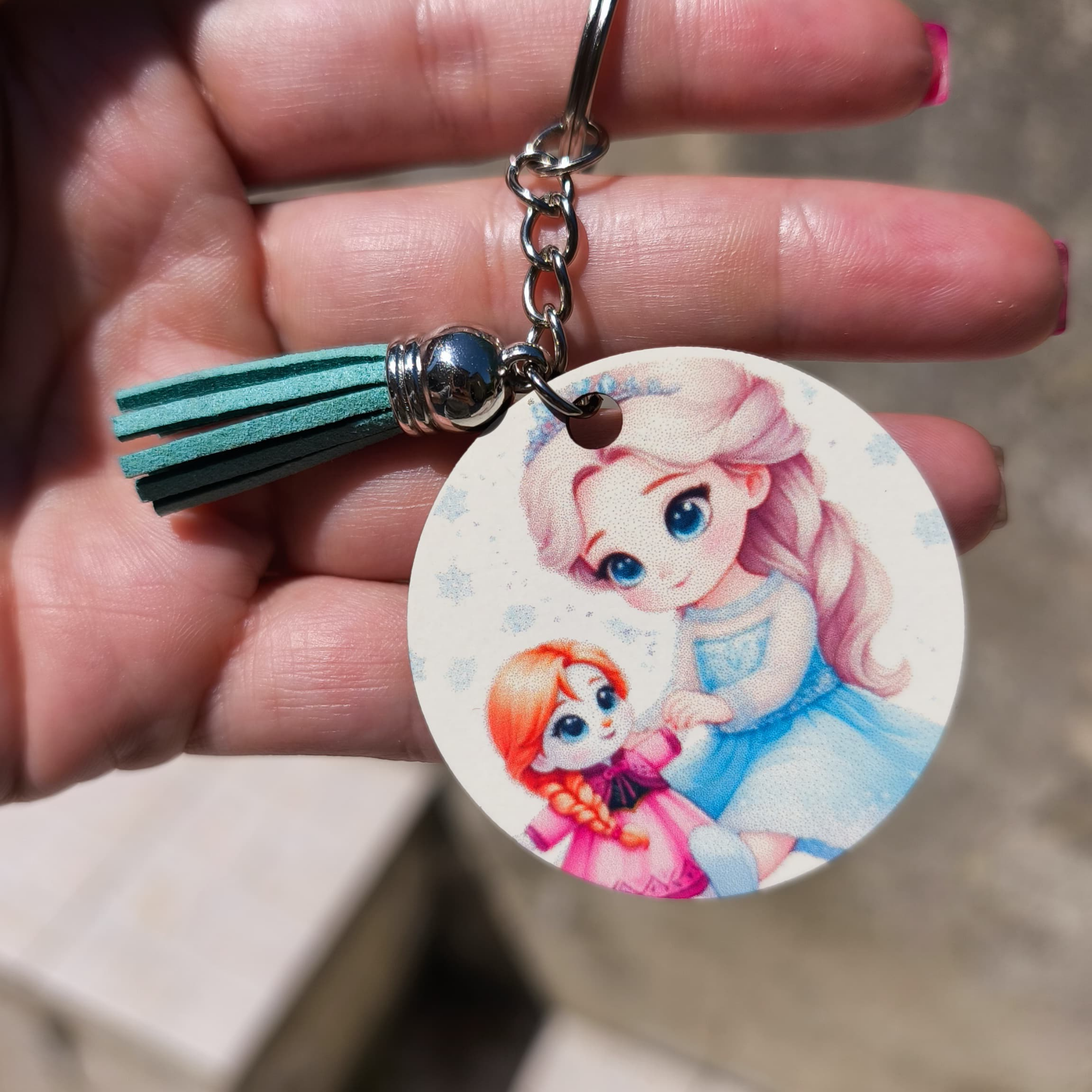 Porta-chaves Personalizado – Inicial com Flores