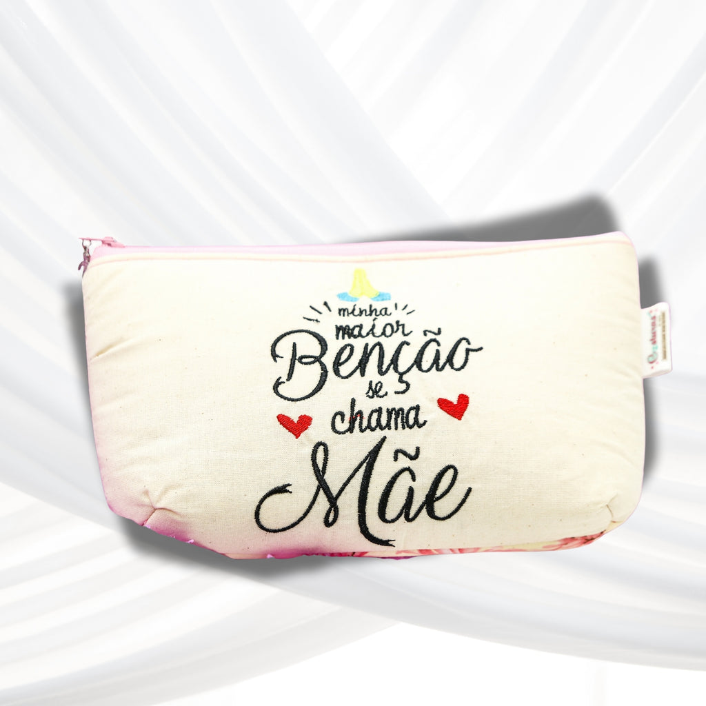 💖 Kit Necessaire + Ecobag "Minha maior bênção se chama Mãe" 💖