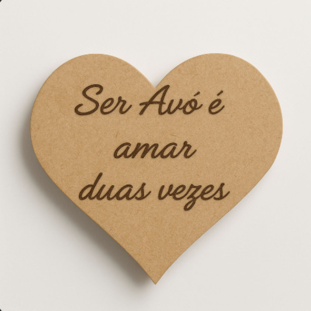 Íman Coração em MDF – Um Miminho Cheio de Amor 💝